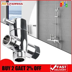 3-Way T-Adapter Bath Bathroom Bidet Shower Head Mount Valve Diverter ABS Converter 1/2in Hand-held Sprink Connector Converter