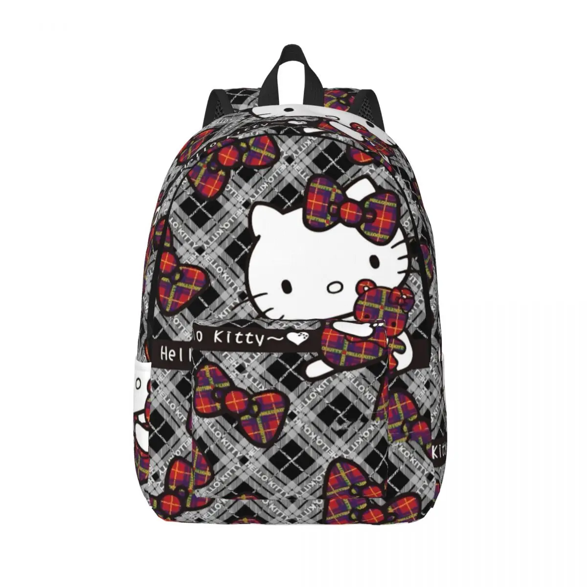 Hello Kitty  Anime Y2k Kawaii Backpack Teen Polyester College Backpacks Big Streetwear High School Bags Rucksack