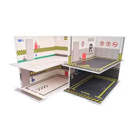 Simuleringsblommor Gräskluster Modell Miniatyrväxtmaterial för sandbord/trädgårdsscenlayout Diorama-kit 32 st/ask 10 best sales diorama parkeringsplats - №4