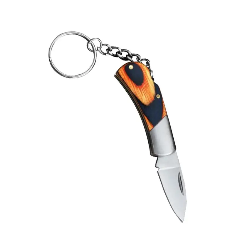 Men Portable Self-defense Folding Knife Keychain For Outdoor Camping Foldable Keychain Knife