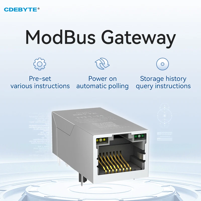 TTL Serial to RJ45 Ethernet Super Network Port CDEBYTE NT1-M Fit PCB Board Modbus Gateway TCP to RTU Small Size Test Board