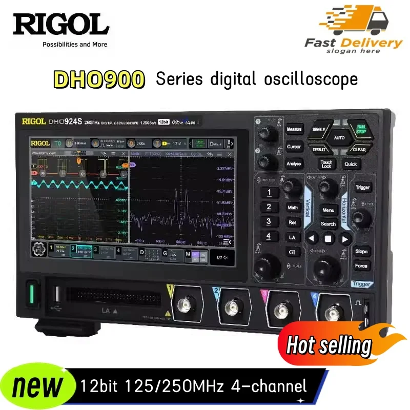 RIGOL DHO914/914S/924/924S 4Channel 125/250MHz scope 12 Bit 1.25GSa/Sec 50MPts Depth