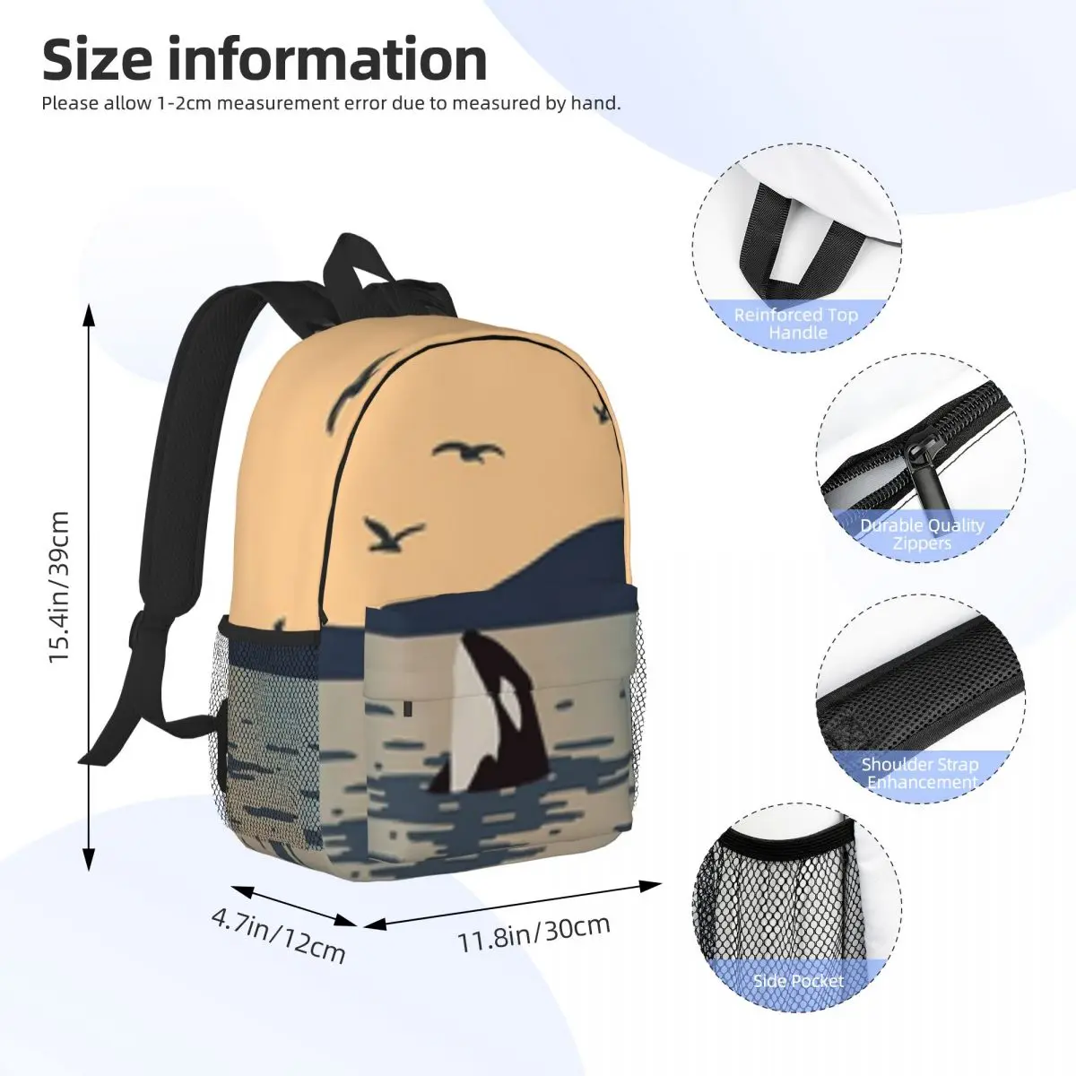 Tas ransel motif ringan anak-anak, tas ransel Sekolah ringan kasual anak muda, tas sekolah kartun Anime, 15 inci