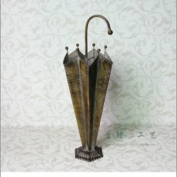 American Retro Floor Metal Umbrella Stand Household Umbrella Storage Bucket Storage Rack Creative Iron Anti-rust Umbrella Stand