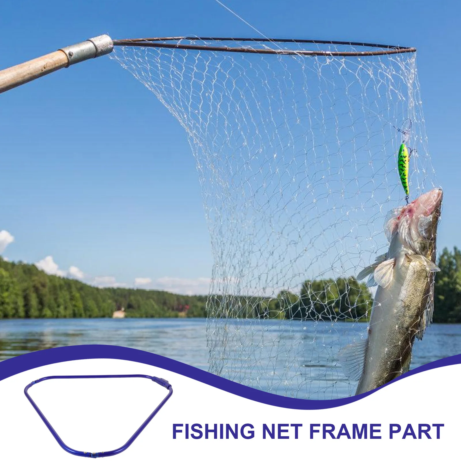 

Aluminum Alloy Triangular Replacement Sturdy Compact Lightweight Foldable For Diy Mesh Replacement Fishing Net Aluminum