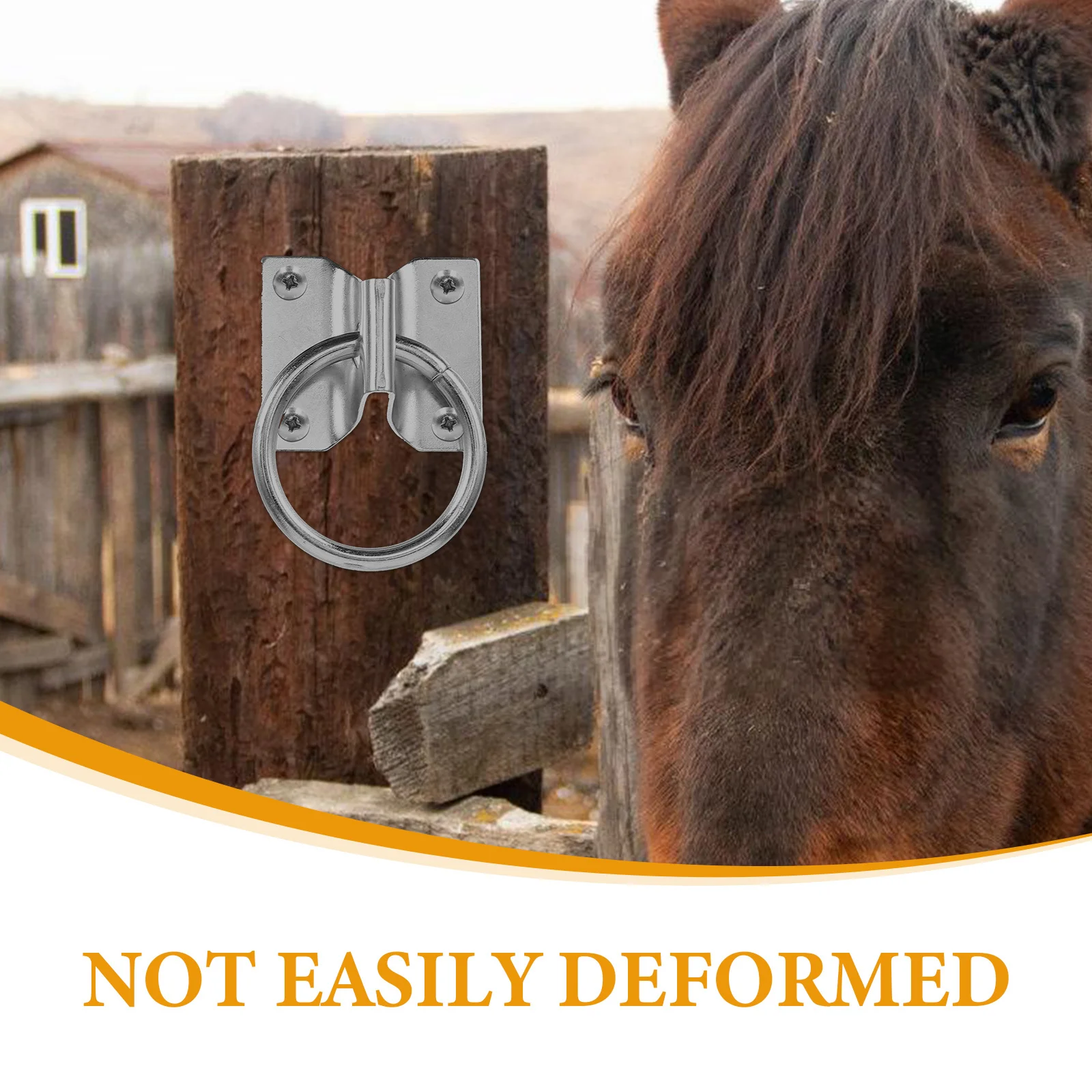 Anillo de amarre para caballos, resistente, de liberación lenta, bloqueador de corbata, práctico entrenamiento ecuestre, Hardware estable, suministros de alimentación de caballos, 4 Uds.