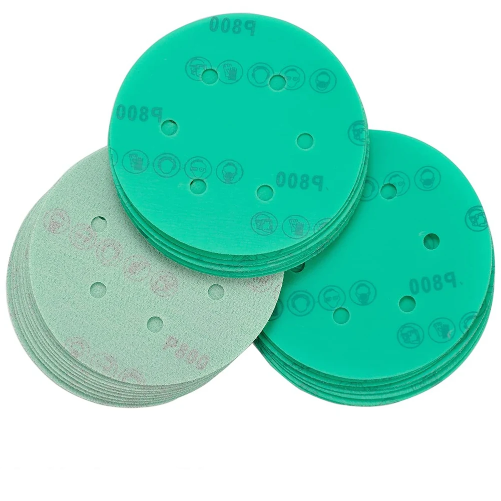 

25 Pieces Of Sanding Discs 6 Inches 6 Holes, Dry and Wet 800 Sandpaper,for Random Track Sanding, Wood Polishing, Metal