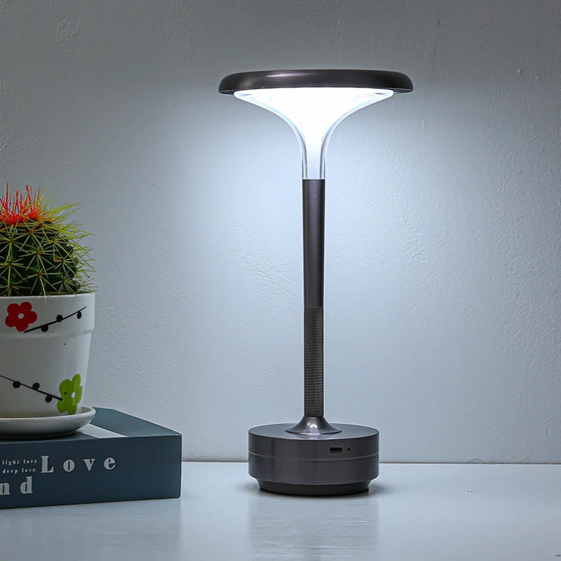 ヴィンテージ調調光可能ライト-タッチコントロール充電式ランプ-led雰囲気照明-テーブルランプ-カフェ-寝室装飾-ナイトライト