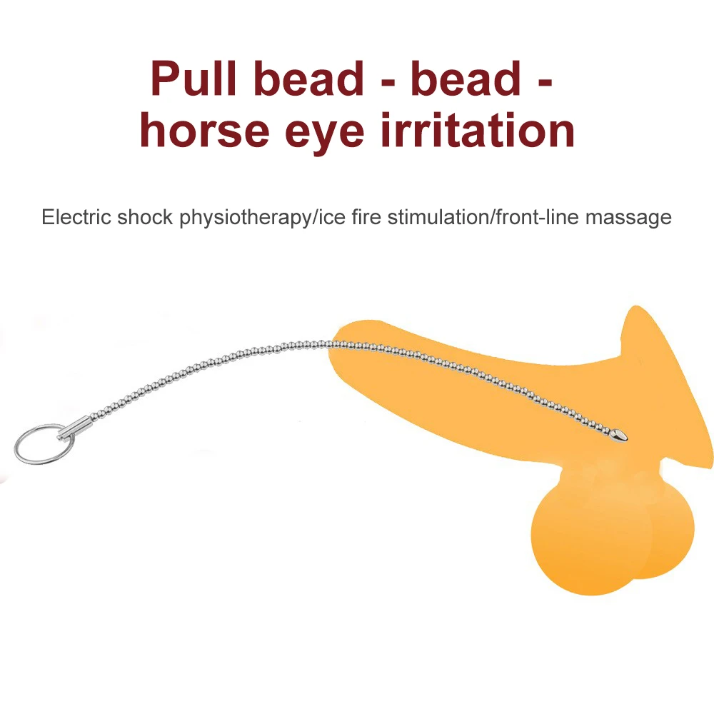 Electric Shock Stainless Steel Urethral Catheter Dilator Horse Eye Stimulation Insert Urethra Catheter Adult Sex Toy for Men Gay