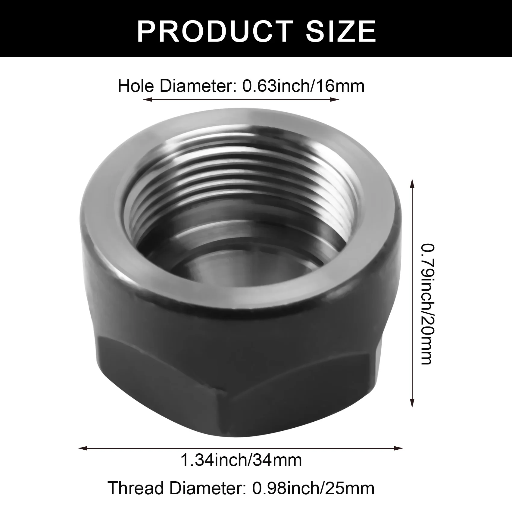 ER20 Collet Clamping Nuts for CNC Milling Chuck Holder Lathe