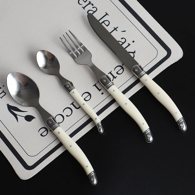 EpeiusHome Nordic Ins Style Stainless Steel Western-style Tableware Set Dinner Knife Steak Knife Spoon Fork Combination