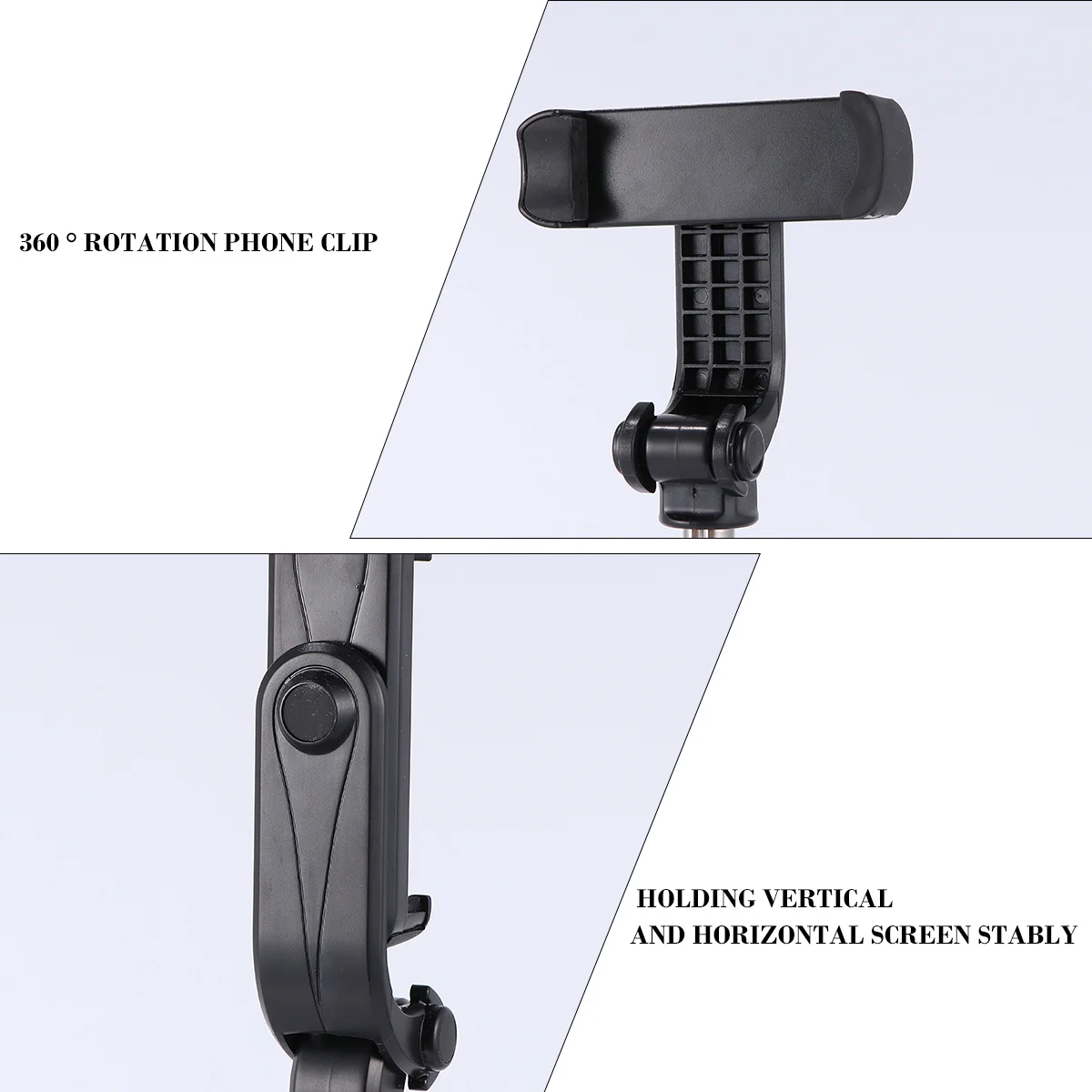 

Professional Selfie Stick Tripod 76Cm Portable Wireless Rotation Phone Holder Clip Stand for Portrait Photography