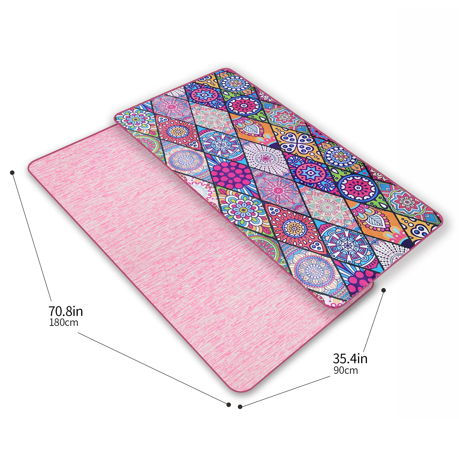 HiTurbo Microfiber Blanket Quick Drying Beach Towels, Oversized 35*71in Printing Towel, Super Absorbent Pool Towel Blanket, Bohe