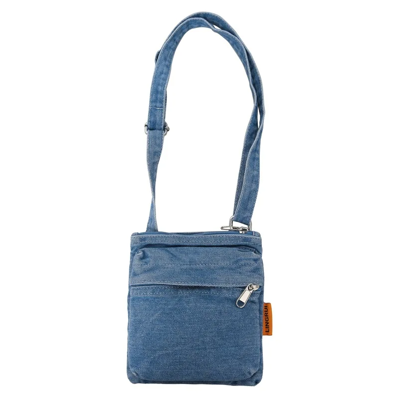 

Crossbody Denim Pouch Small Vintage Shoulder Mini Satchel Lightweight Casual Purse for Phone and Essentials