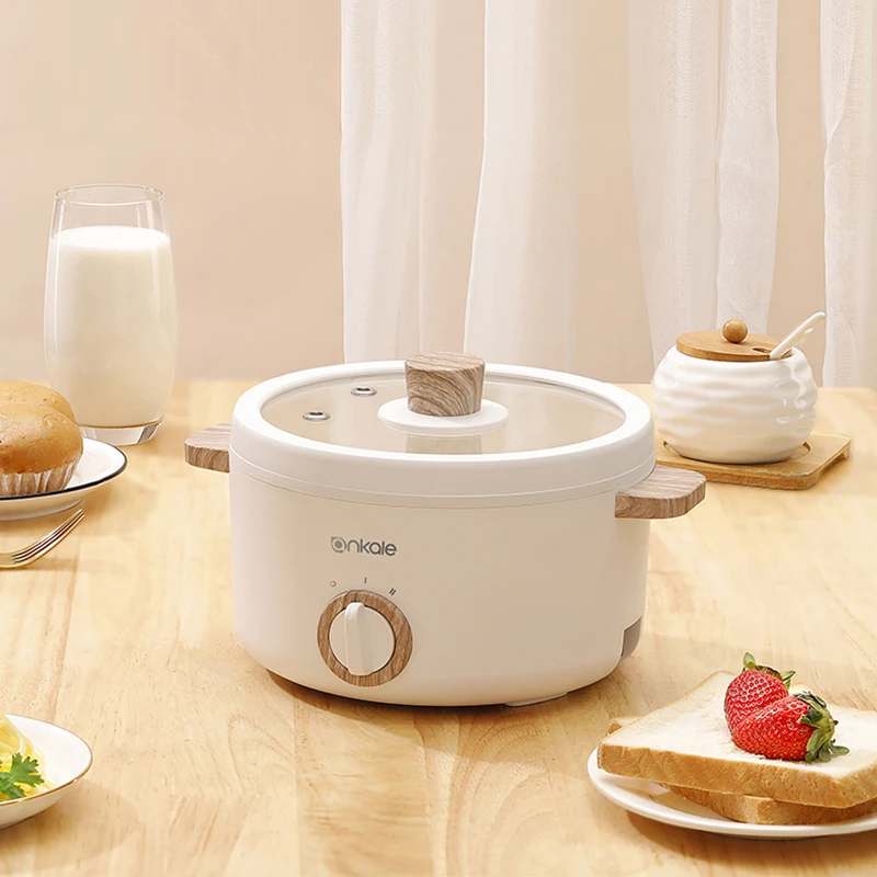 1.5L Điện Nồi Để Bàn Lẩu Di Động Multicooker Nồi Cơm Điện Hấp Thực Phẩm Nướng Điện Skillet Chảo Chiên 220V