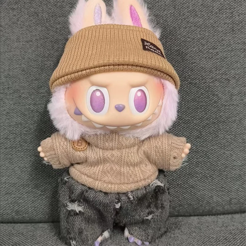 

Одежда для Labubu, подвеска, плюшевые хлопковые игрушки, нарядная одежда «сделай сам», 15/17 см, юбка для кукол, комплект футболок, комбинезон с животными, подарок на день рождения