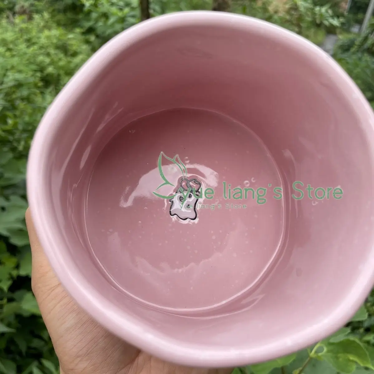 Tazza da caffè fantasma rosa tazza in ceramica tè pomeridiano colazione tazza da latte Home Office utensili da bere simpatico cartone animato regalo