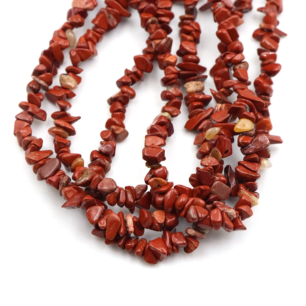 3-5mm Natural Irregular Red Jasper Stone Beads Gravel Chips Loose Spacer Beads Jewelry Making DIY Bracelet Necklace Accessories