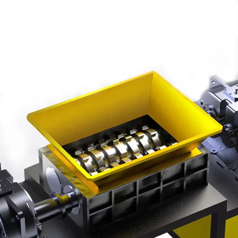 Heavy-Duty Double-Shaft Industrial Crusher for Tin Aluminum Automobile Steel Scrap Metal-Core Component Motor