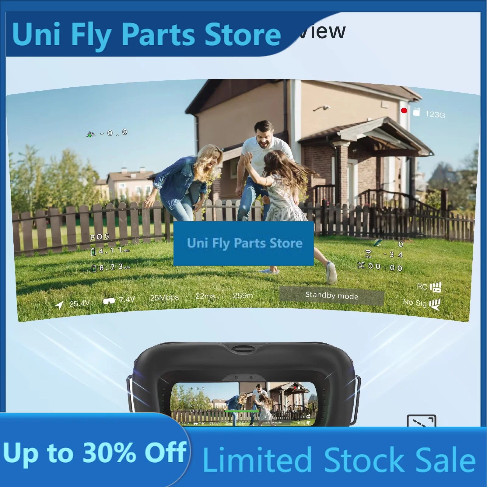 UniFly CADDX Ascent Goggles (WN02-FP006) For Ascent Lite VTX Kit