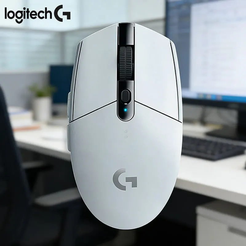 

Беспроводная игровая мышь Logitech G304 с двумя режимами подключения, черно-белая мышь, розовая мышь, синяя мышь, серия беспроводных мышей Logitech