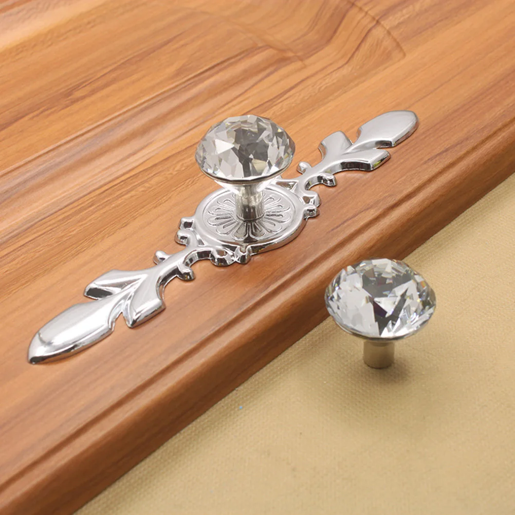 

2 шт., прозрачные ручки для шкафа из хрустального сплава, серебро 170 мм, ручки для выдвижных ящиков, шкафа, декоративная фурнитура