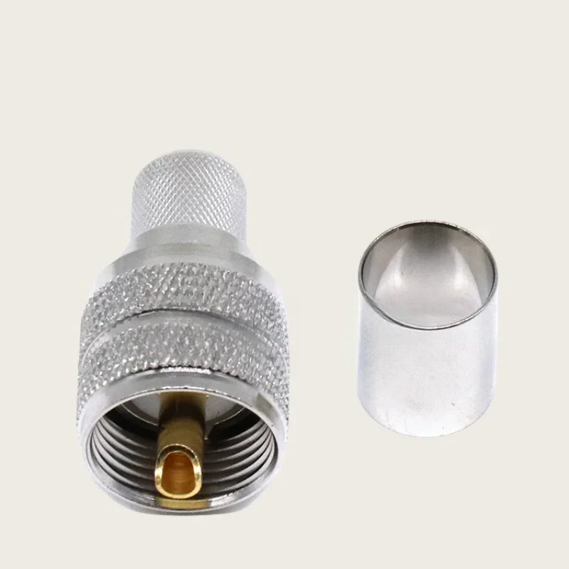 

10 шт. AdaperSO239 PL259 UHF штекер обжимной для RG8 LMR400 RG213 7DFB кабель RF коаксиальный разъем