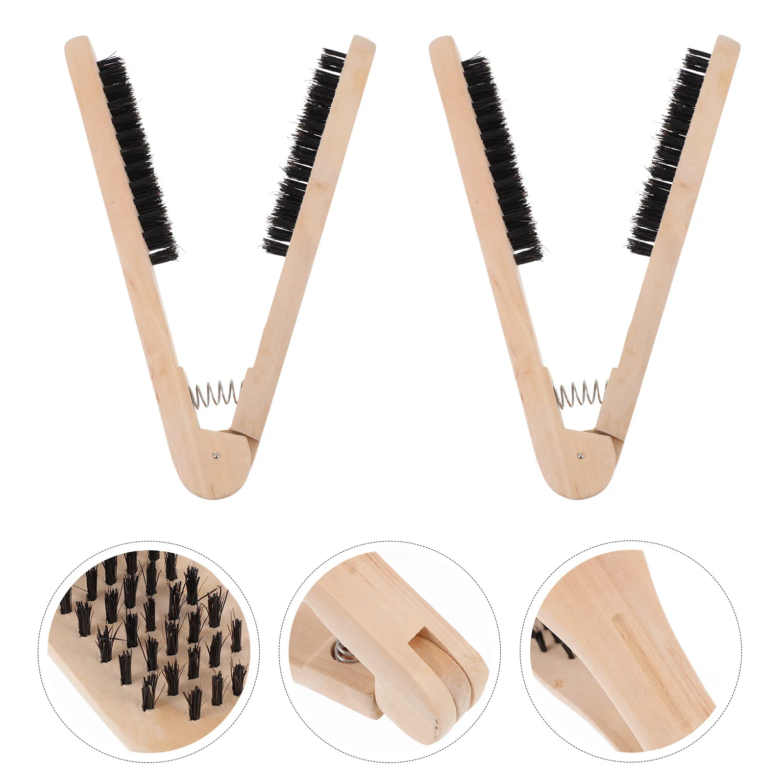2-個木製ヘアストレートナーコーム毛先ブロードライブラシ高速ストレートニングスムーズナチュラル仕上げ静電気防止女性用家庭用