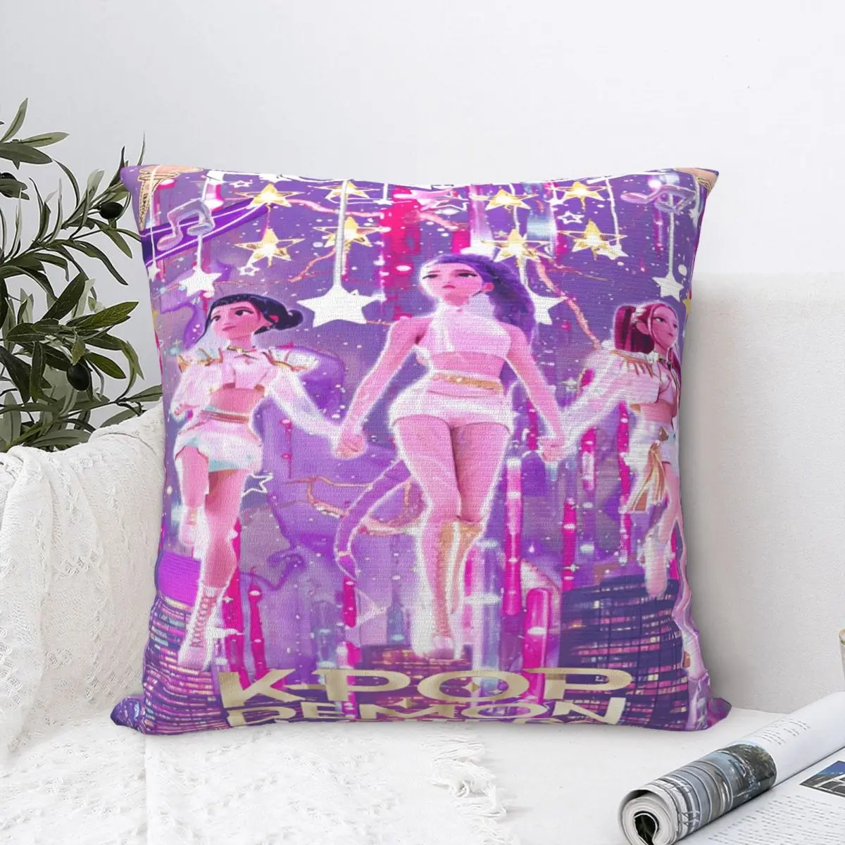 

Наволочка KPop Demon Hunters Huntrix, наволочка с принтом, наволочка, украшения для дома, молния, несколько размеров