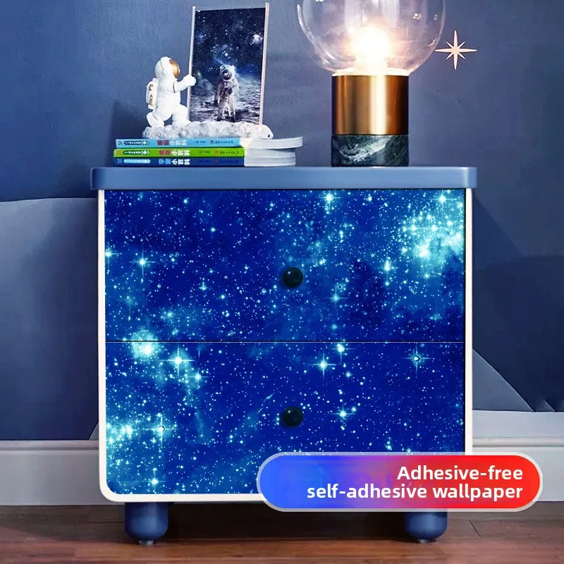 

3D Starry Sky Ceiling Wallpaper for Cabinets Self-Adhesive Wallpaper for Renovated Dormitories Color-Changing Wallpaper