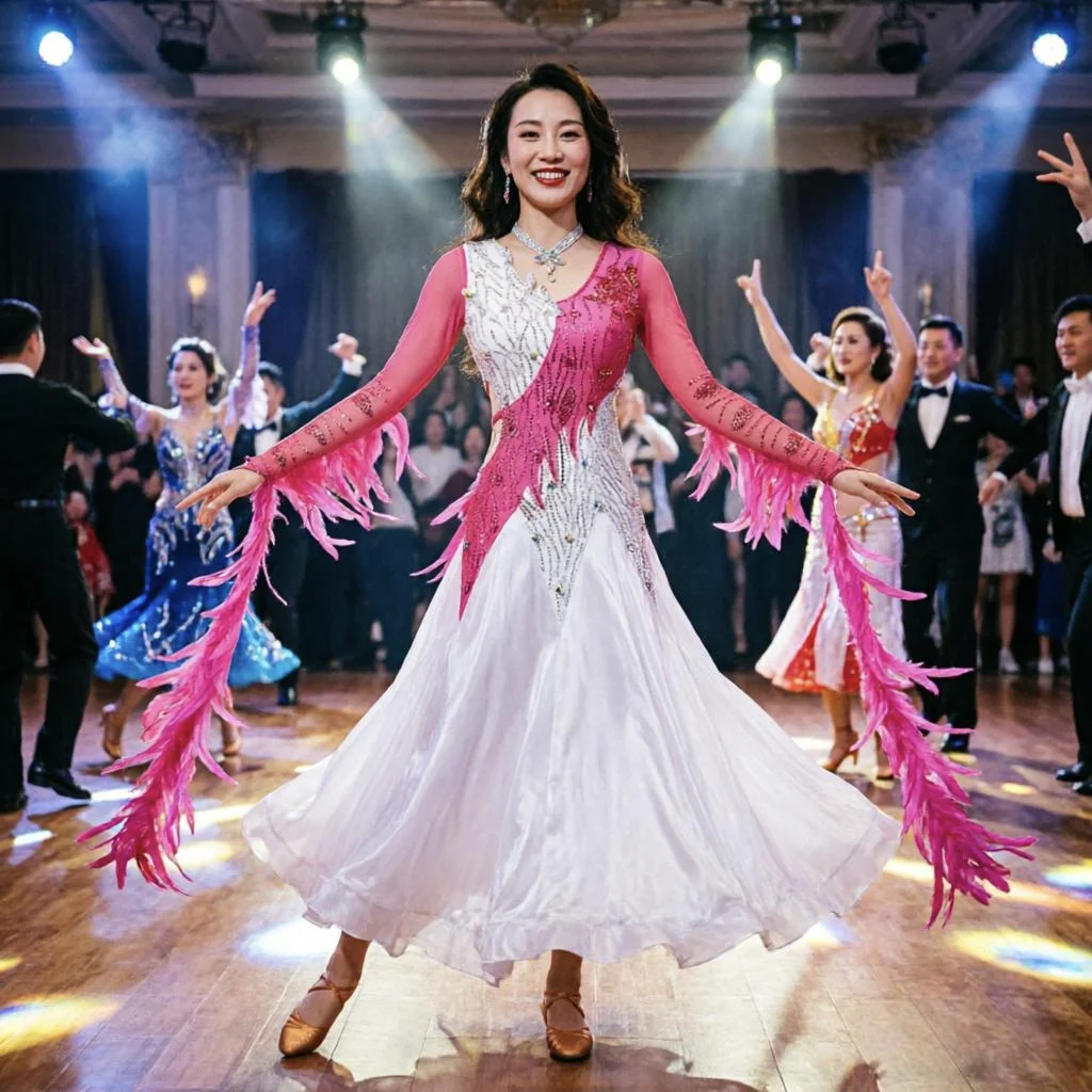 

Modern Dance Dress Female New Ballroom Dance Competition Dress Women Big Dress Waltz Ballroom Dance Performance Dress
