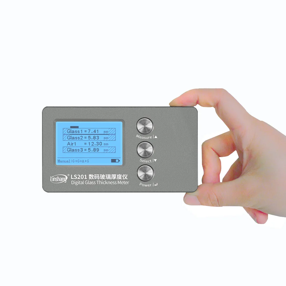 

RTS LS201 Laser Glass Thickness Meter Low-E Double Triple Glazing Measuring Tool Glass Thickness Gauge