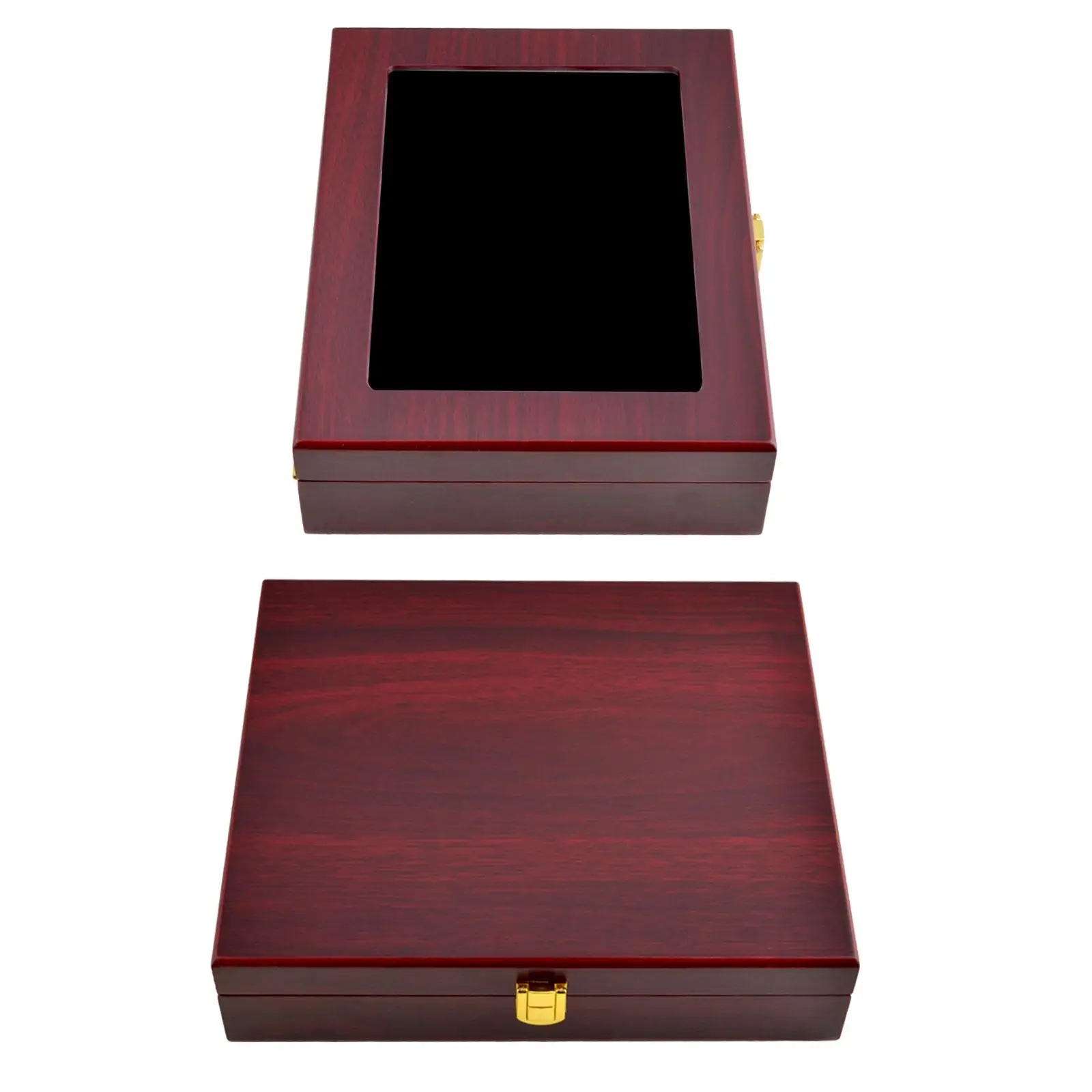 Wooden Golf Ball Display Storage Box Jewelry Box for 12 Balls Showcase Good Sealing Performance Hinged Lid Front Clasp