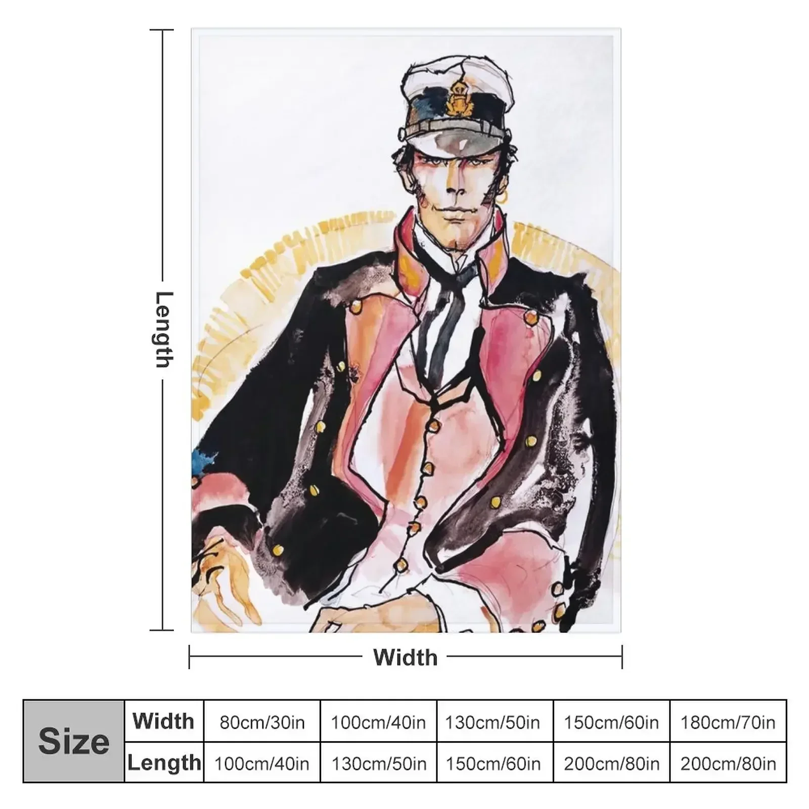 Corto Maltese in the armchair Throw Blanket couch cozy soft plush fuzzy picnic outdoor blanket