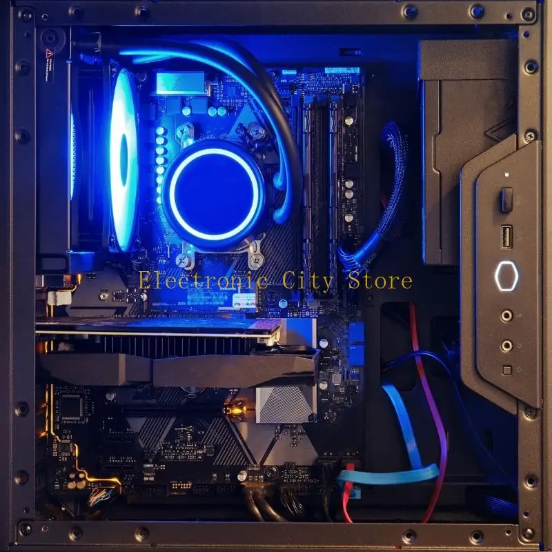 سرعة محول PCIE4.0 x16 مع مروحة هادئة 40 مم تدعم 4x M.2 SSDS HU8D