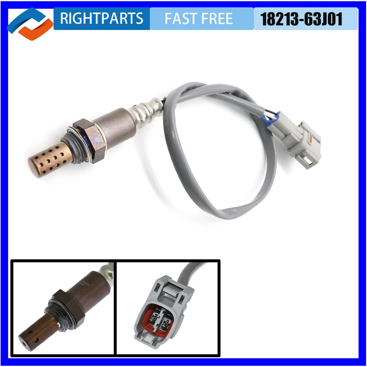 

RIGHTPARTS 18213-63J01 1821363J01 Oxygen Sensor For Suzuki Liana 1.6L Ignis Swift III 1.3L 1.5L Wagon 1.3L For Suzuki O2 Sensor