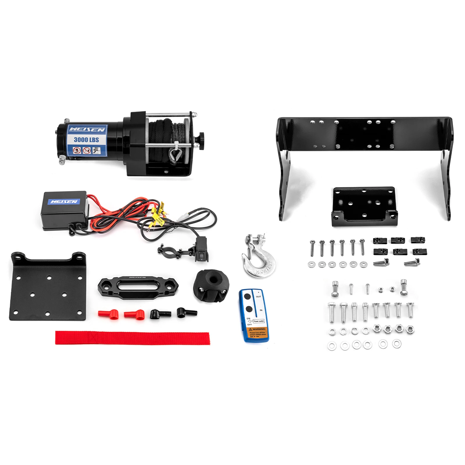 

Комплект электрической лебедки UTV ATV 3000 фунтов 12 В для Polaris Xplorer Xpress Xpedition ATP PVT Diesel Magnum 325 330 500 Sportsman 1995-2008 годов