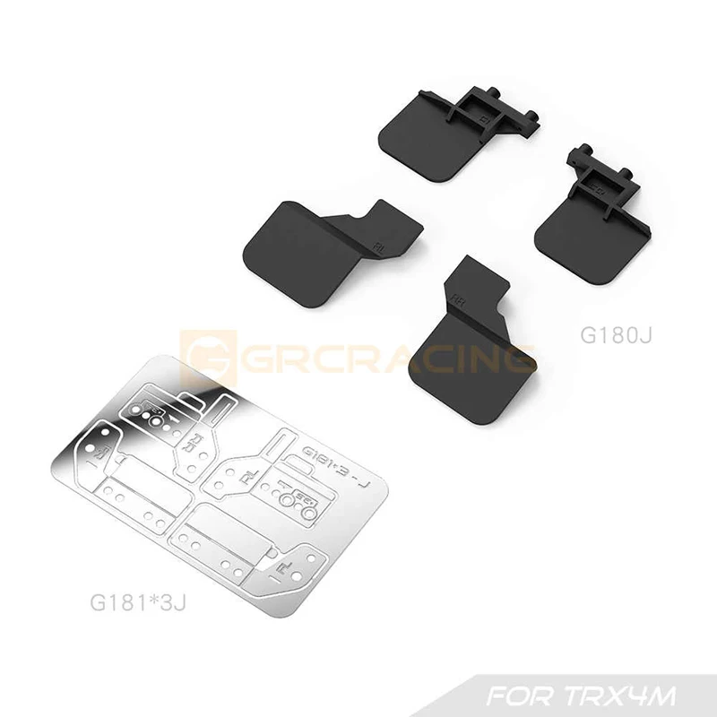 Fender จําลองวงเล็บโลหะตกแต่ง Fender กาวสําหรับ 1/18 RC Crawler รถ TraxxasTRX4M Defender Ford F150/Chevrolet K10 Part