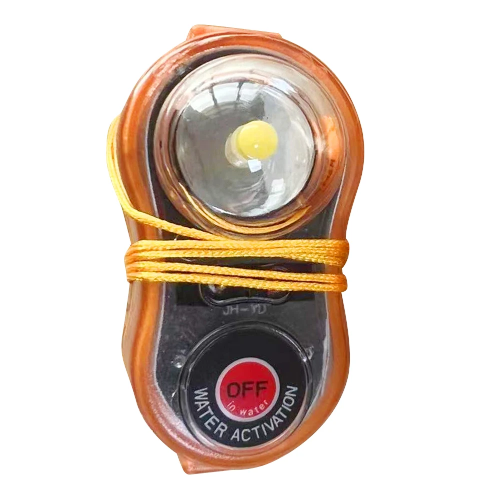 LED Life Jacket Light Easy Operation Waterproof Safety Locator Light with Rope Autonomous Switch Lightweight Outdoor Accessories