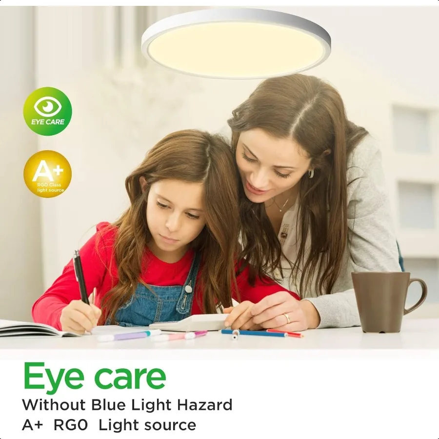 탈로야 플러시 마운트 12인치 천장 조명 밀크 화이트 쉘 20W 표면 장착 LED 조명기구 침실 주방용 5가지 색온도