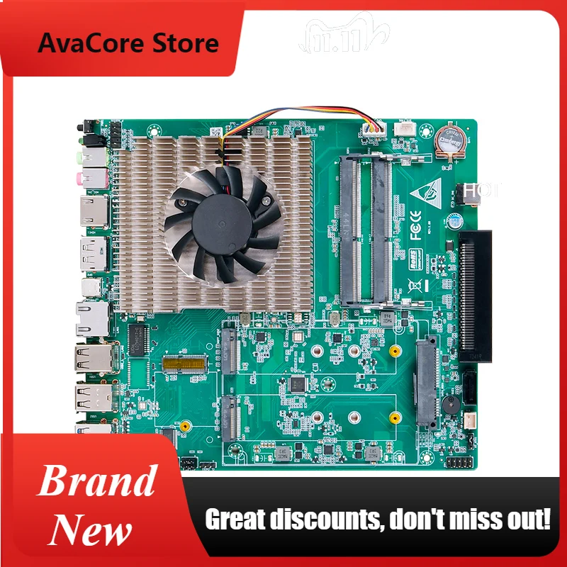 AvaCoreOPS pc motherboard with size 170*190mm with CPU i5-12450H/i7-12650H processor HDMI+DP display ports TYPE-C 4*USB 2*DDR4 1