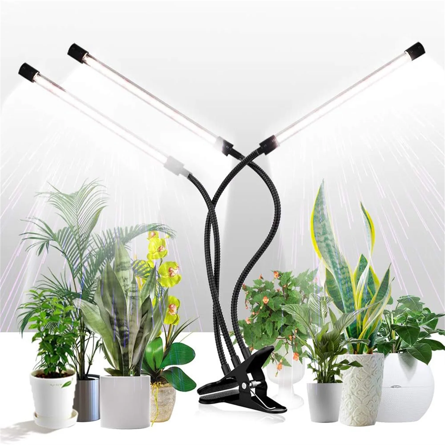 

LED plant growth light, plant lamp clip, timer, sunlight, succulent, flowers, herbs, seedling, supplemental lighting