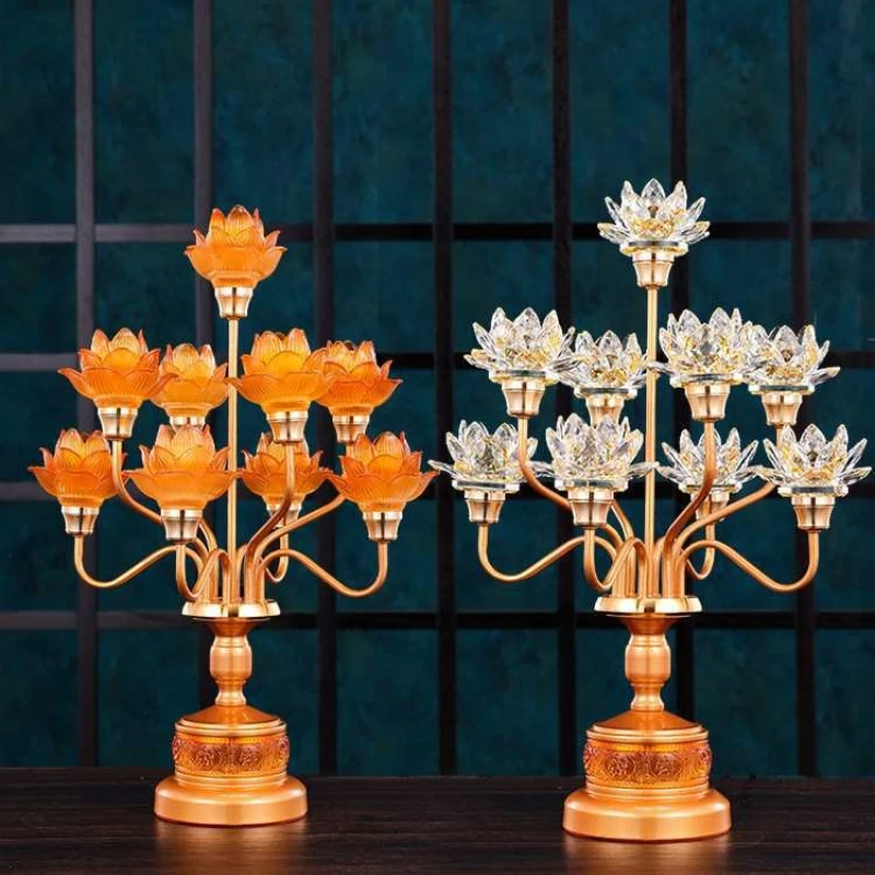 

Buddhist halls for Buddha lamps, colorful Buddhist niches led lamps