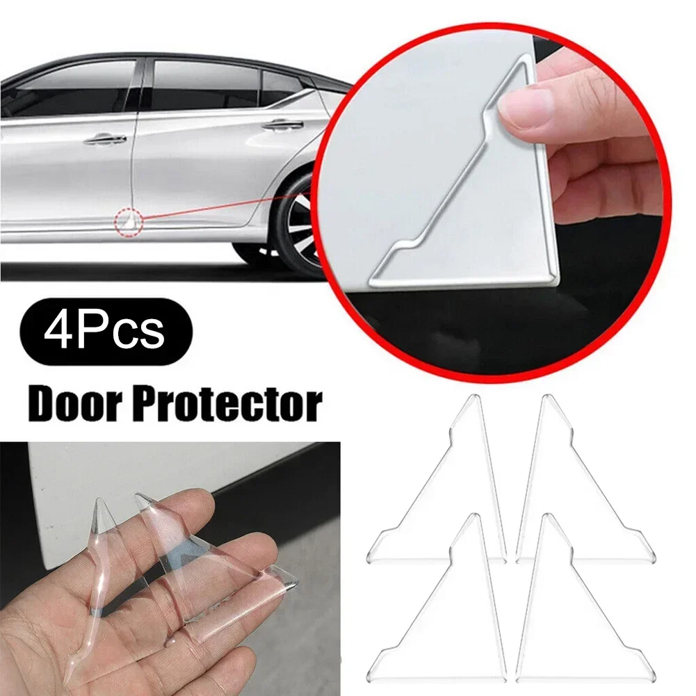 2pcs Car Door Corner Protectors Anti Scratch Stickers with Silicone Housing for Auto Door For Edge Bumper Protection