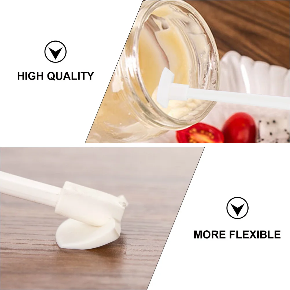 

5Pcs Bottle Scraper Long Handle Spatula Arc Shape Small Head for Jam Sauce Ketchup Bottle Scraper Tool Spatula