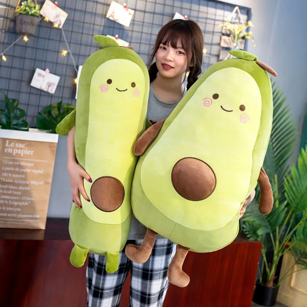 

Kawaii 35/50/65cm Stuffed Fruit Avocado Doll Avocado Sleeping Green Giant Toy Sleeping Pillow Girl