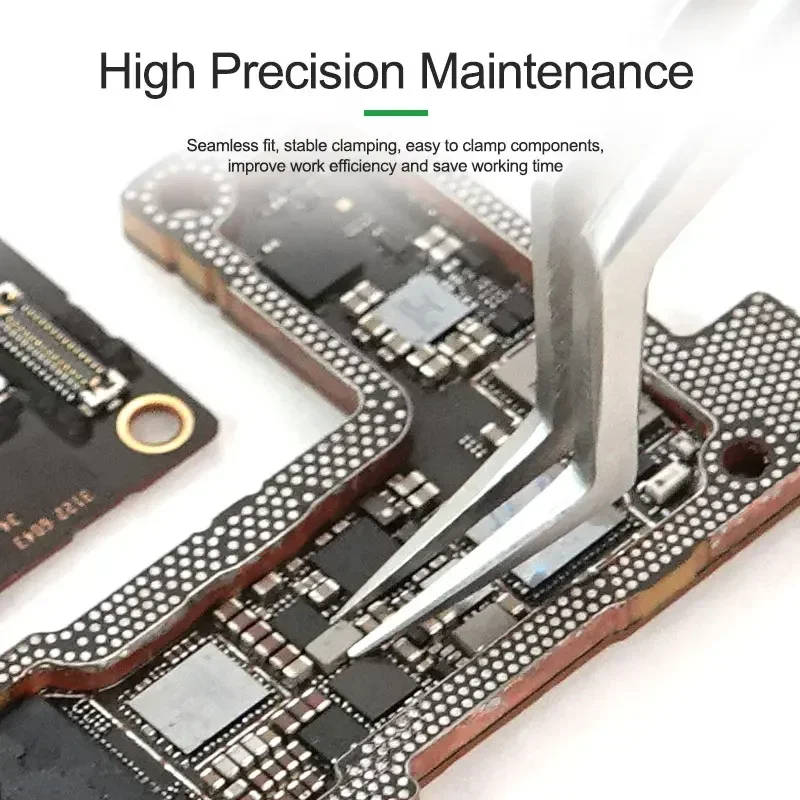 RELIFE-Chip Posicionamento Pinças, High Precision Linha Voadora, Super Hard Tweezer para solda e Chip IC, Micro-Reparação, ST-20
