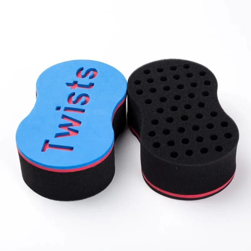 

African Hair Sponge Twists for Men Hair Styling Tool Barber Brush Portable Hair Braid Twist Hairbrush