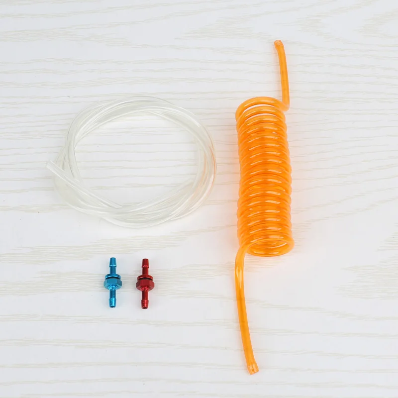 Piezas de modificación de tanque y tambor de aceite DIY, conector de boquilla de doble cabezal de aceite de aleación de aluminio, Universal de metanol de GAS