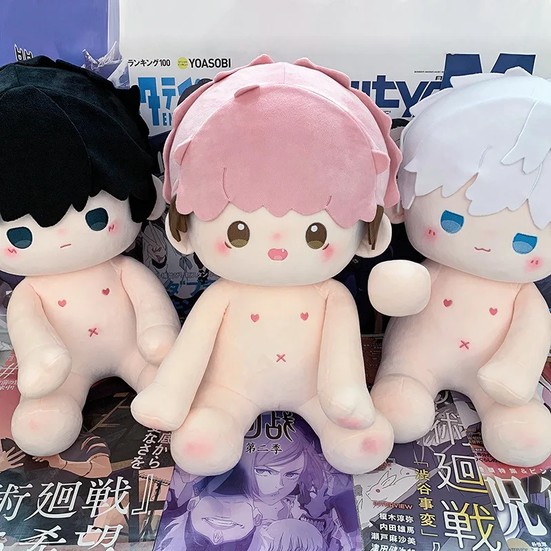Jujutsu Kaisen40cm Cotton Doll Protagonist Fushiguro Megumi Gojo Satoru Anime Peripheral Plush Doll Pillow Collection Toys Gifts